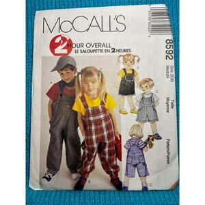 McCalls 8592 Sewing pattern Kids overall long and short size 5